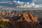 USA-Arizona-Grand Canyon National Park Landscape with North Rim canyon formations at sunset Art Print